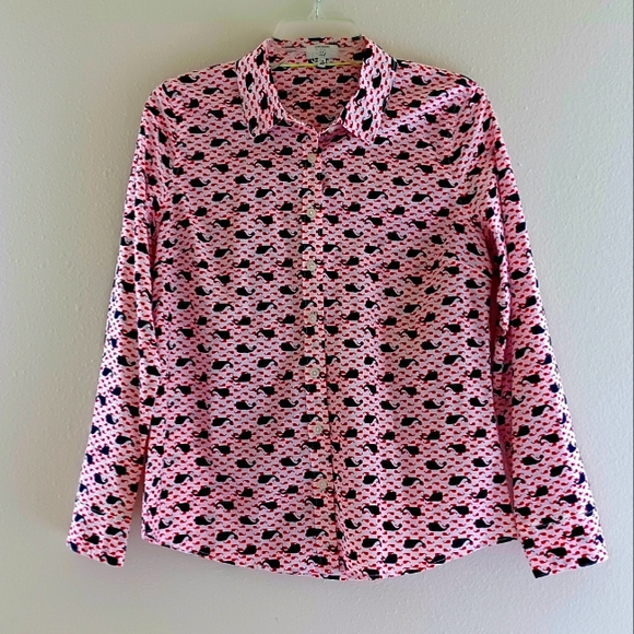 crown & ivy Tops - CROWN & IVY Shirt, Whale print, size Mp